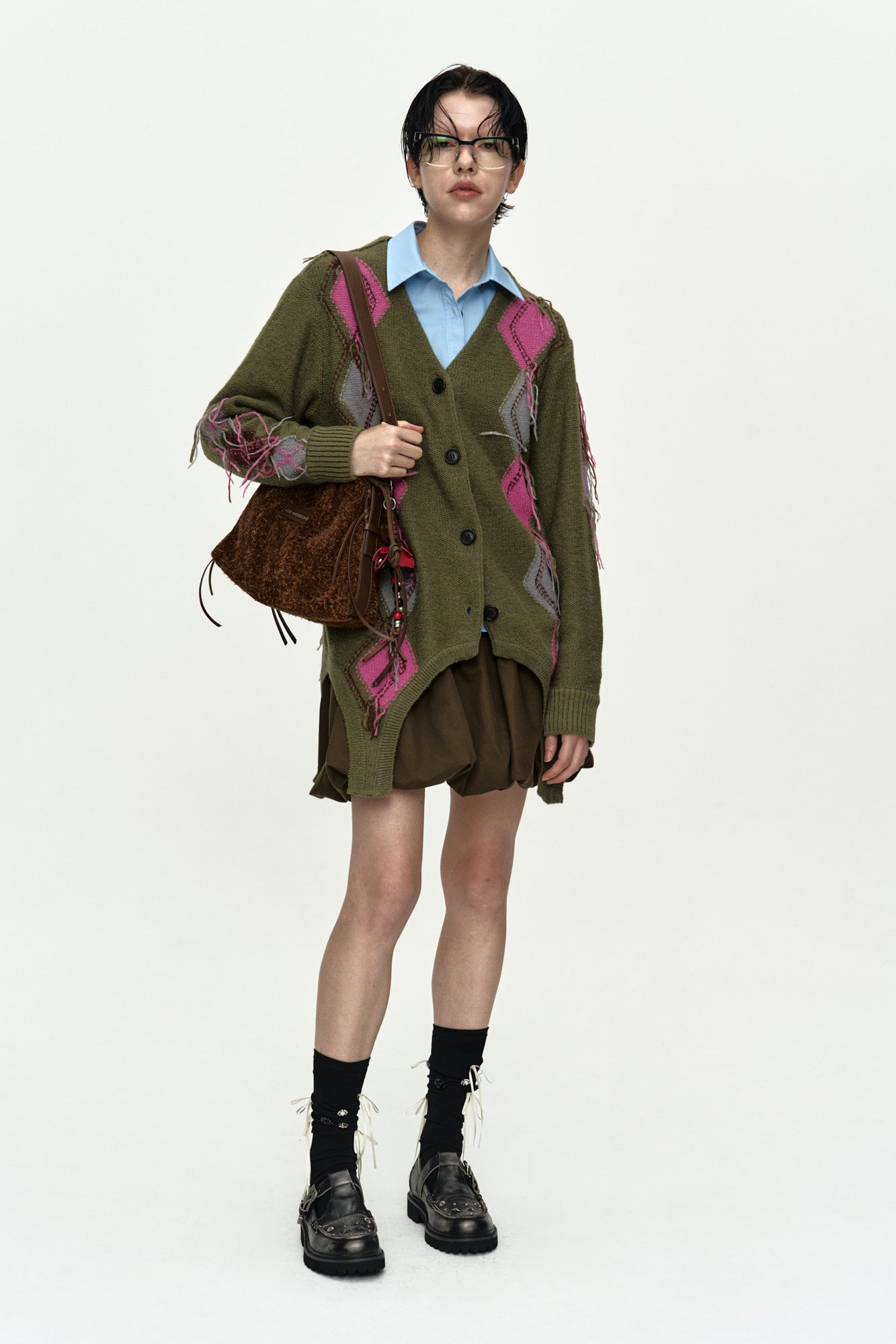 Andersson Bell Gartered Argyle Cardigan