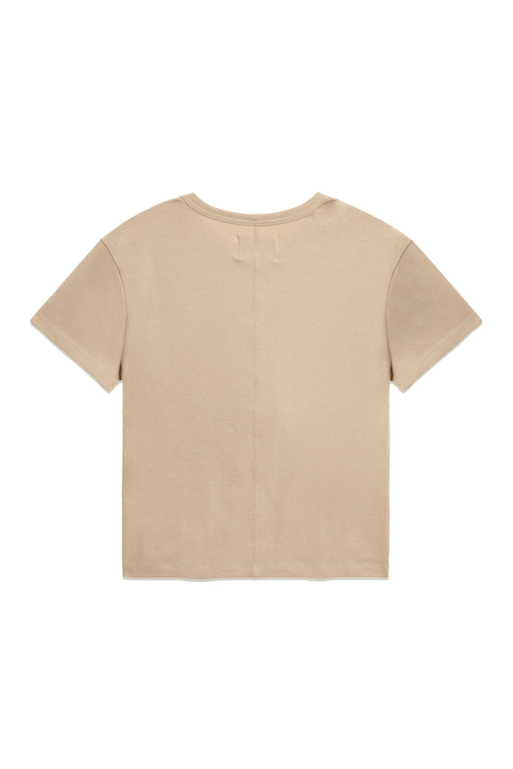 [matinkim] MINI LABEL SHIRRING TOP IN BEIGE