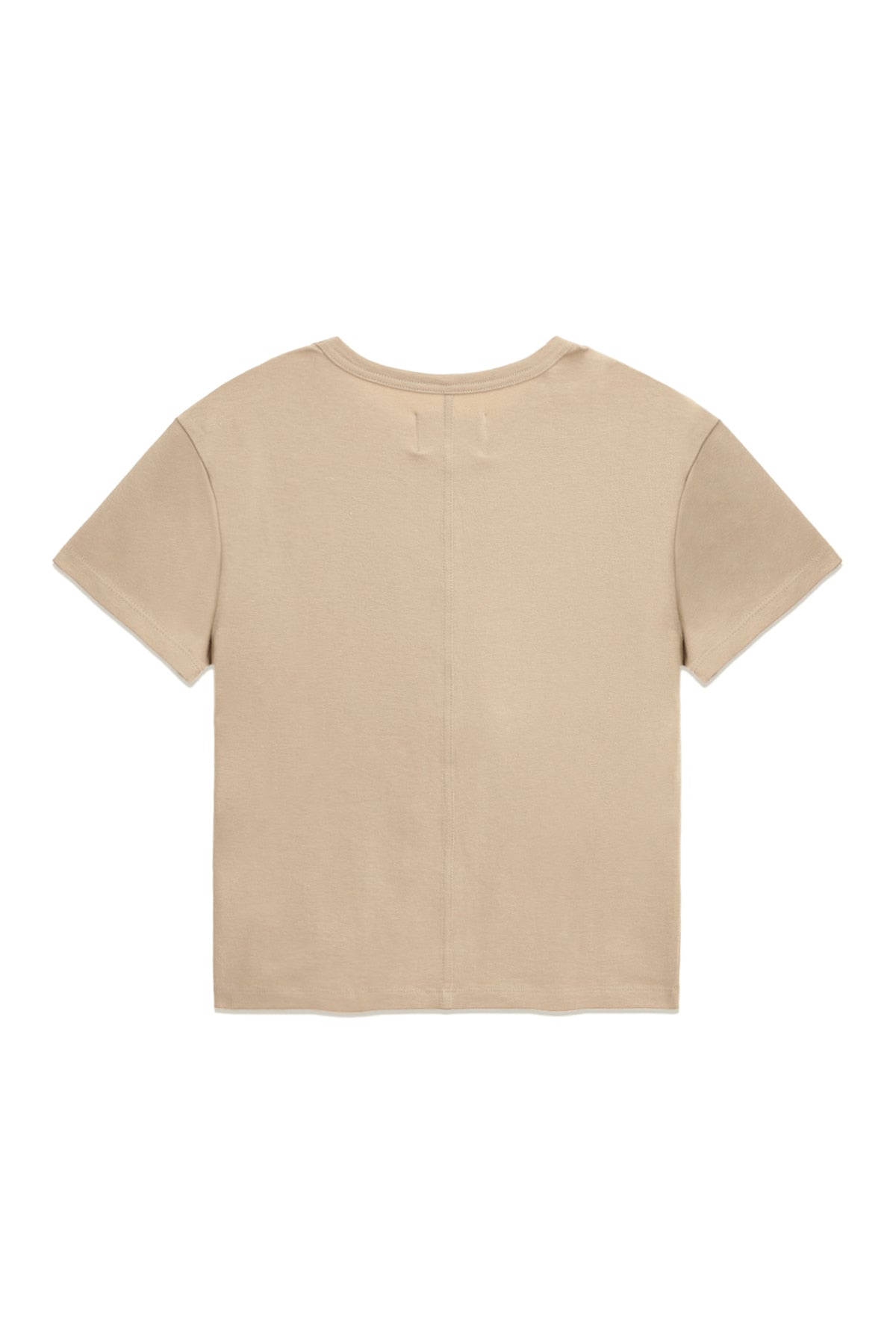 [matinkim] MINI LABEL SHIRRING TOP IN BEIGE