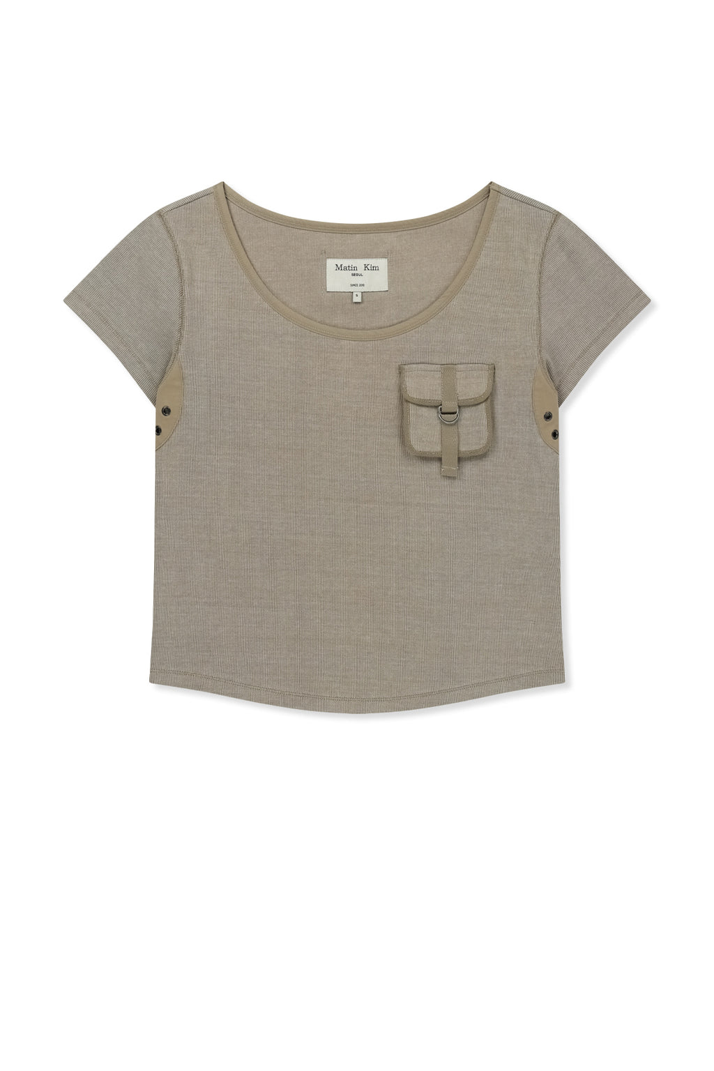 Matinkim Pocket Point Slim Fit Top IN Beige