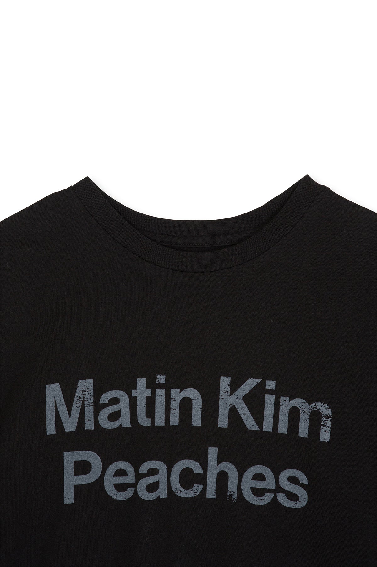 [matinkim] PEACHES LOGO GRAPHIC TOP IN BLACK