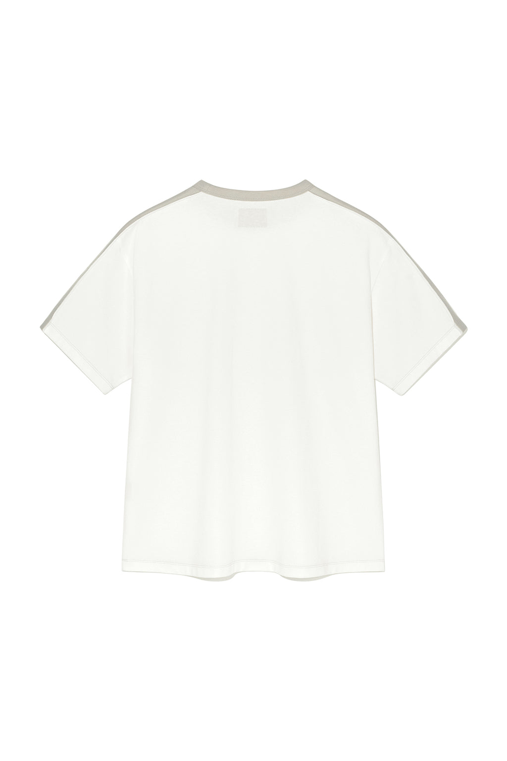 [matinkim] COLOR LINE POINT LOGO TOP FOR MEN IN WHITE