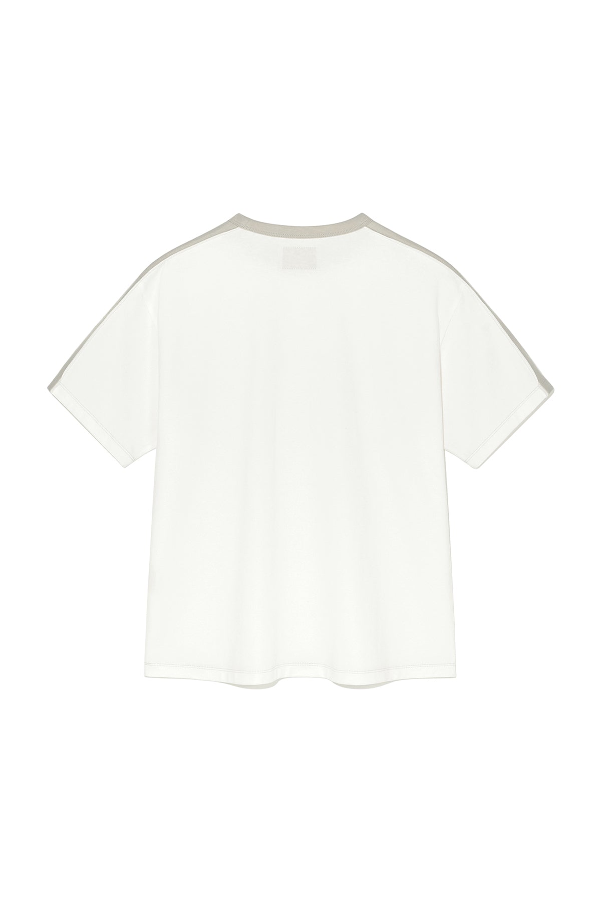 [matinkim] COLOR LINE POINT LOGO TOP FOR MEN IN WHITE