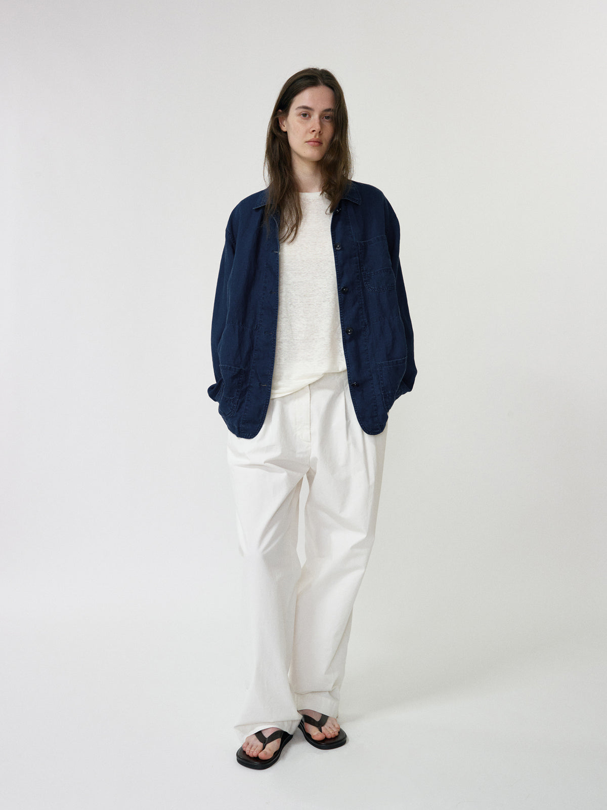 Nothing Written Plain linen jacket (Blue navy)