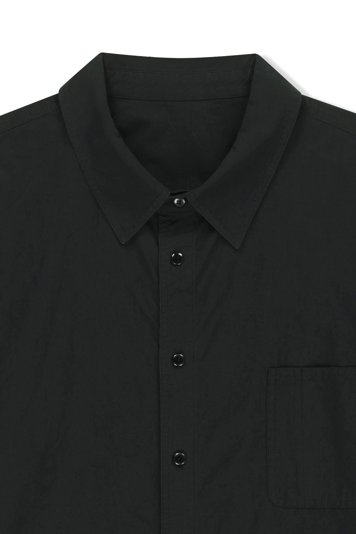 Matinkim Washed Cotton Pocket Shirt For Men IN Black