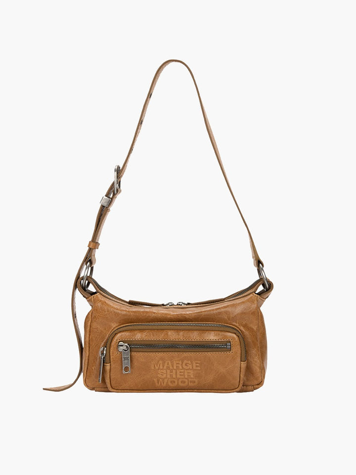 Margesherwood Outpocket Hobo Mini soft camel pull-up crinkle