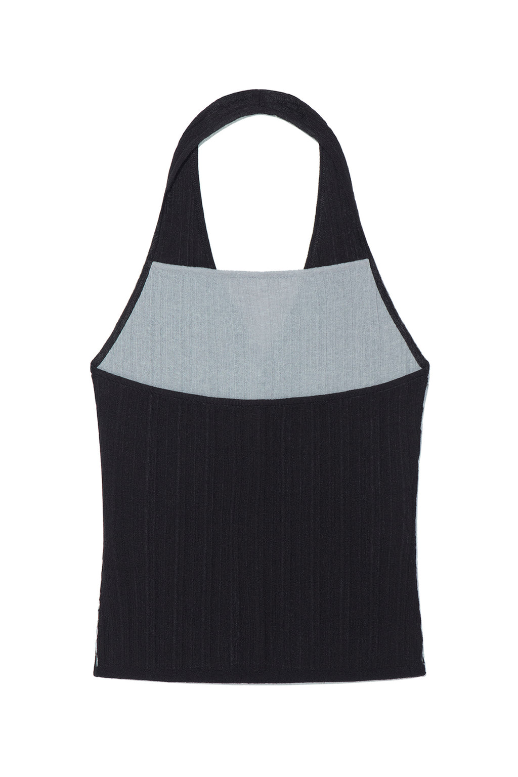 Matinkim Layered Button Halter Neck Top IN Black