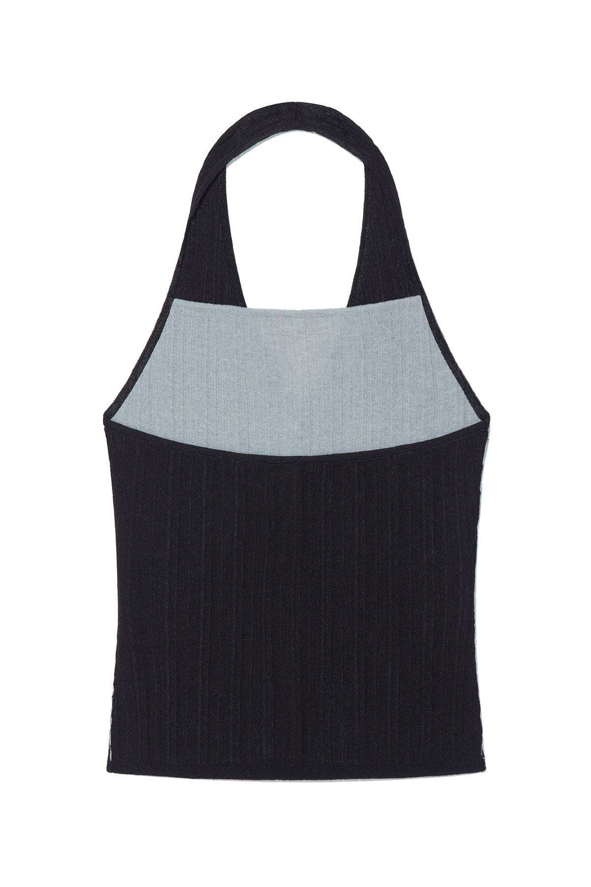 Matinkim Layered Button Halter Neck Top IN Black