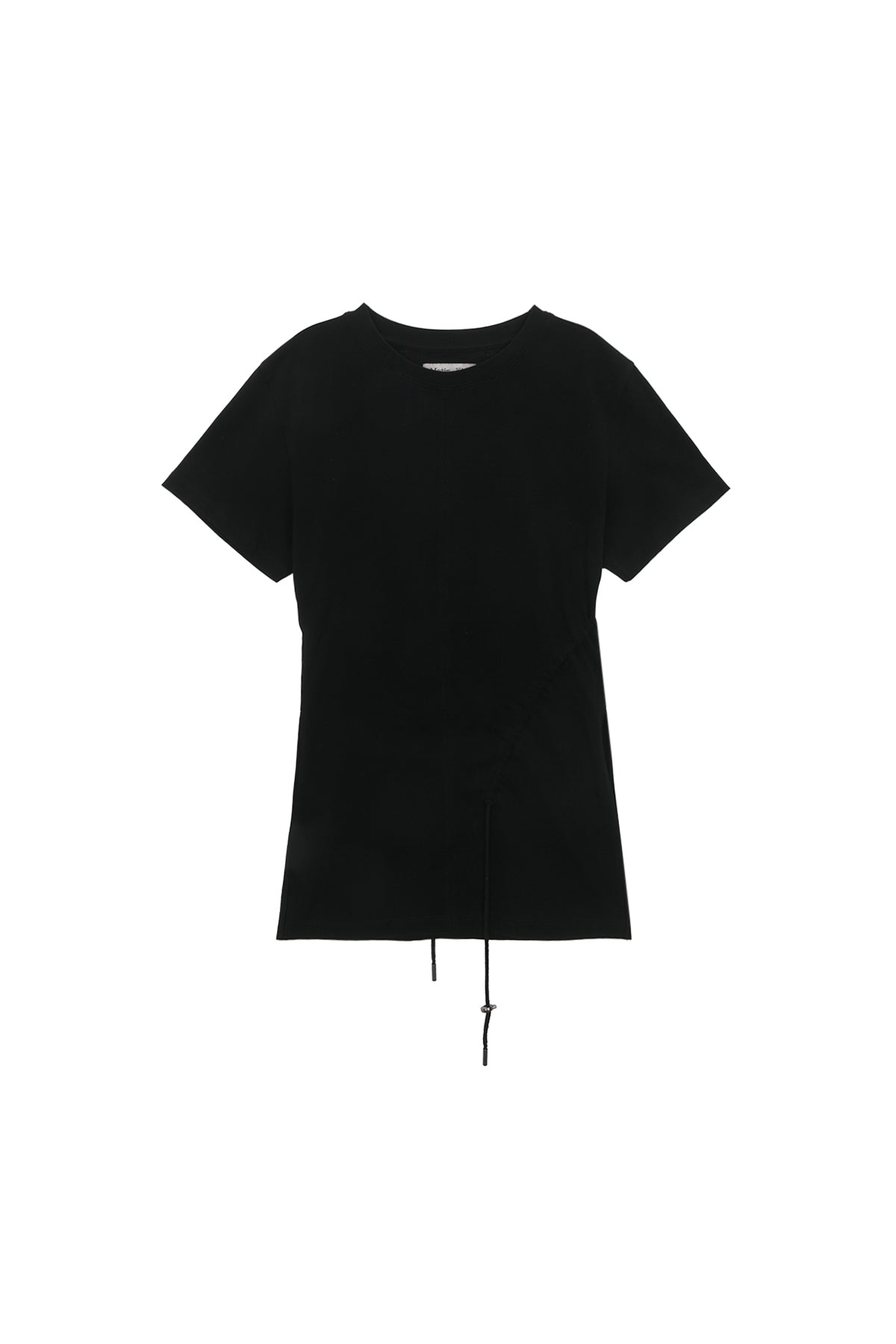[matinkim] STRING SLIT DETAIL TOP IN BLACK