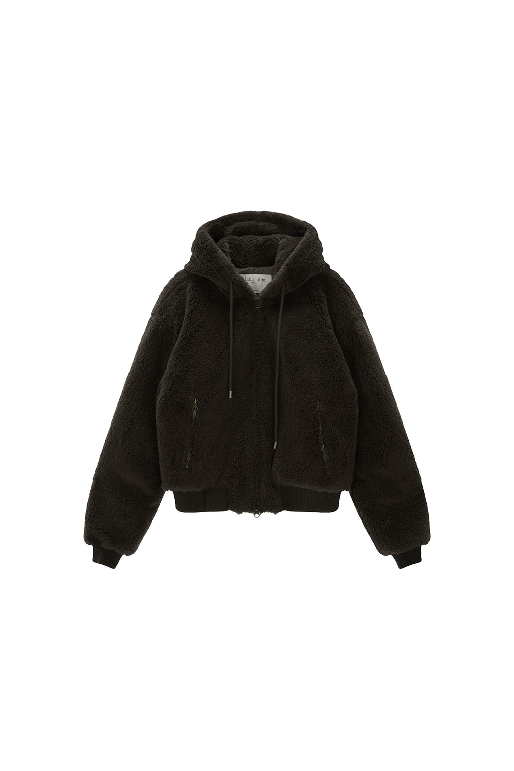 Matinkim Logo Point Fleece Hoody Jumper For Women IN Khaki