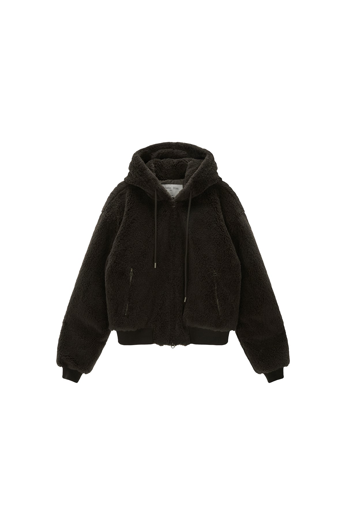 Matinkim Logo Point Fleece Hoody Jumper For Women IN Khaki
