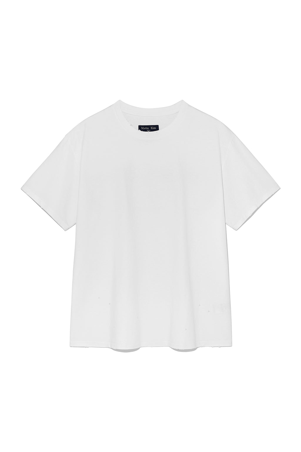 Matinkim Vintage Detail Back Logo Top For Men IN White