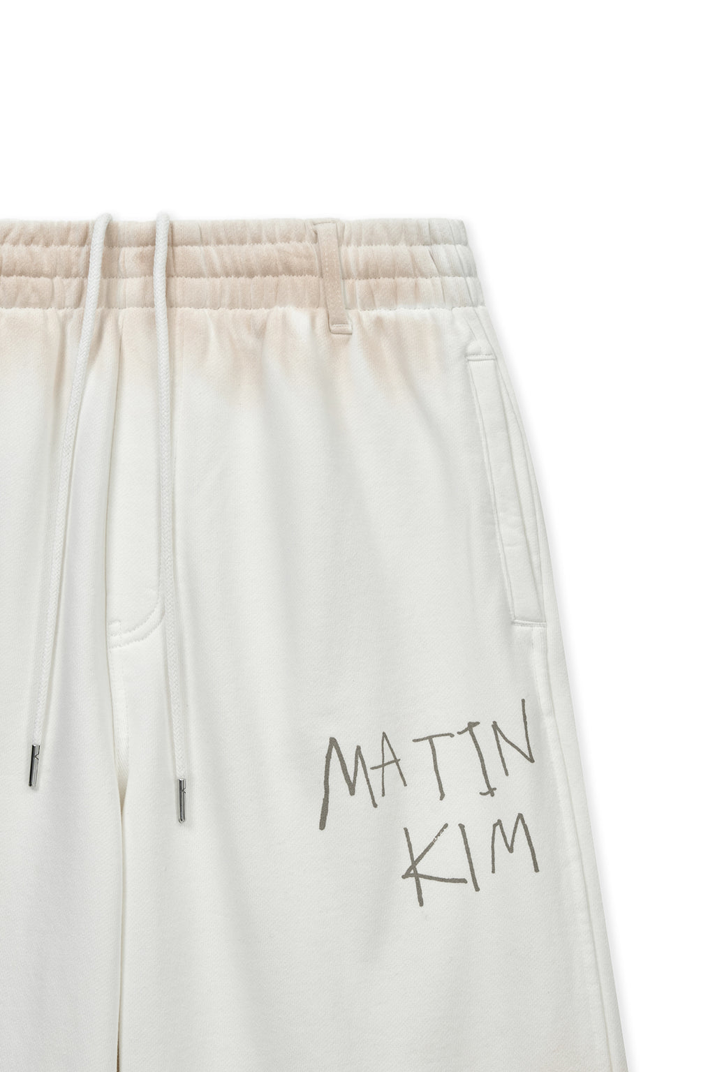 Matinkim Vintage Washed Logo Sweatpants IN Ivory