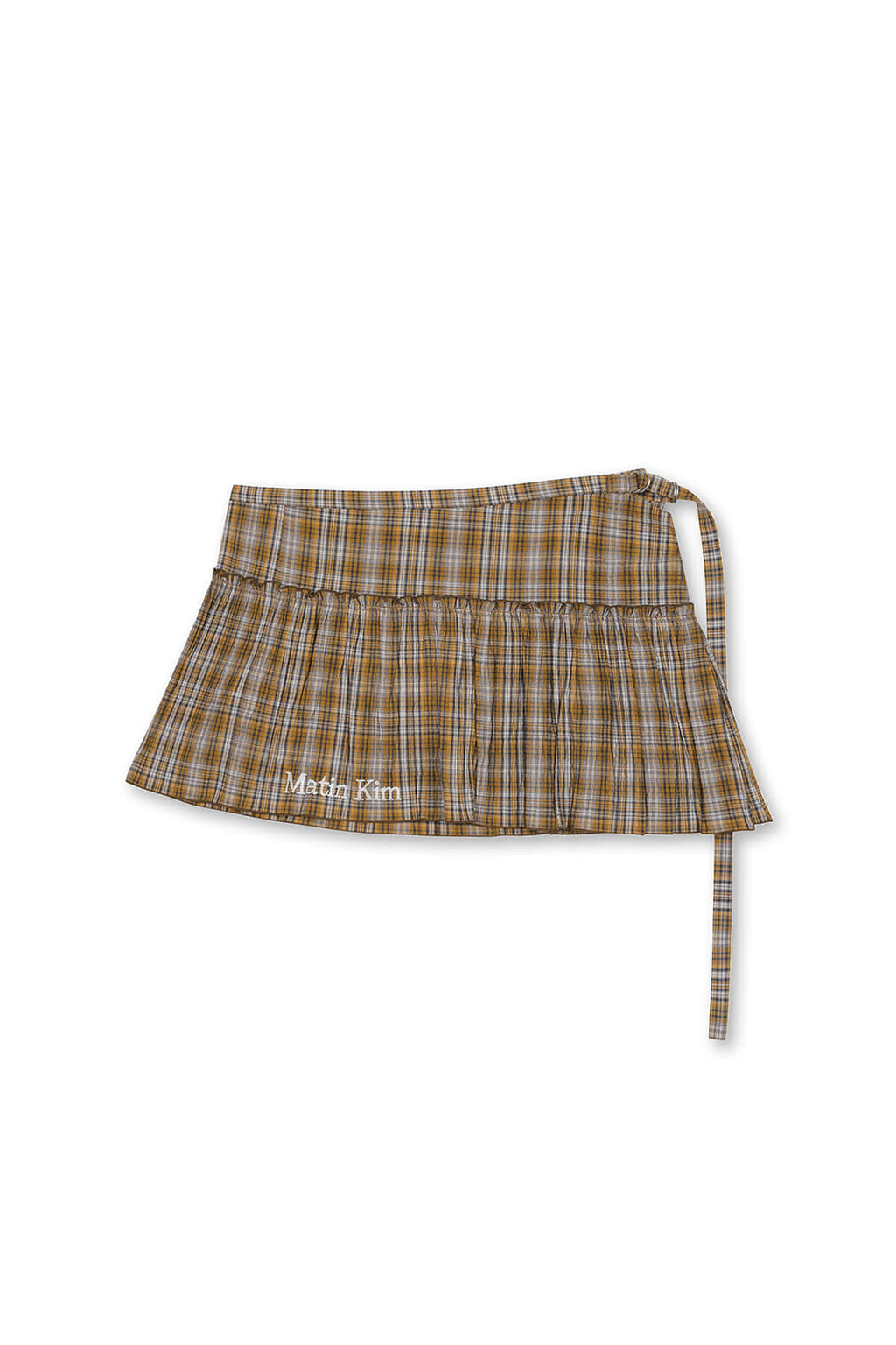 Matinkim Check Layered Skirt IN Orange