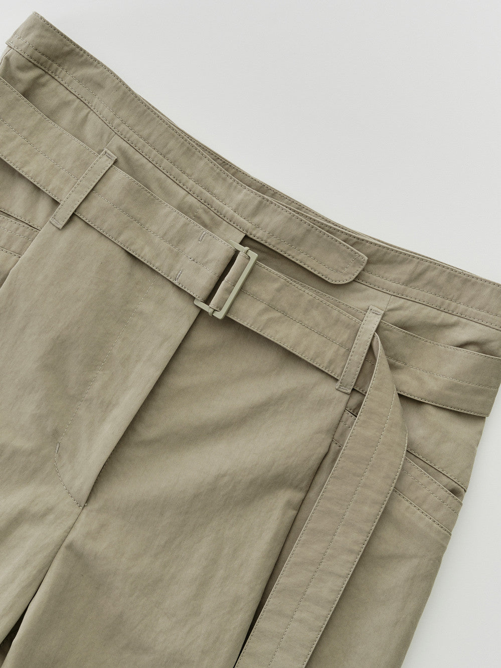Low Classic Double Belt Point Pants Beige