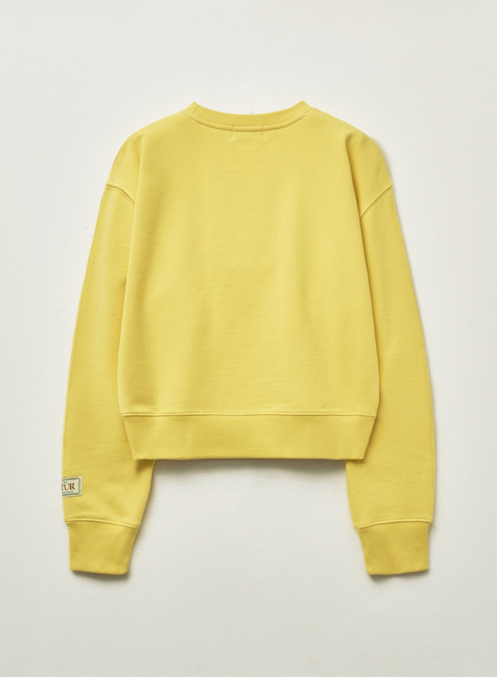 [satur] (W) Apero Volume Sleeve Crop Sweatshirt - Yellow