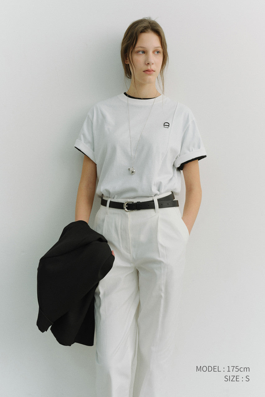 Dunst Unisex Logo Crease T-Shirt White
