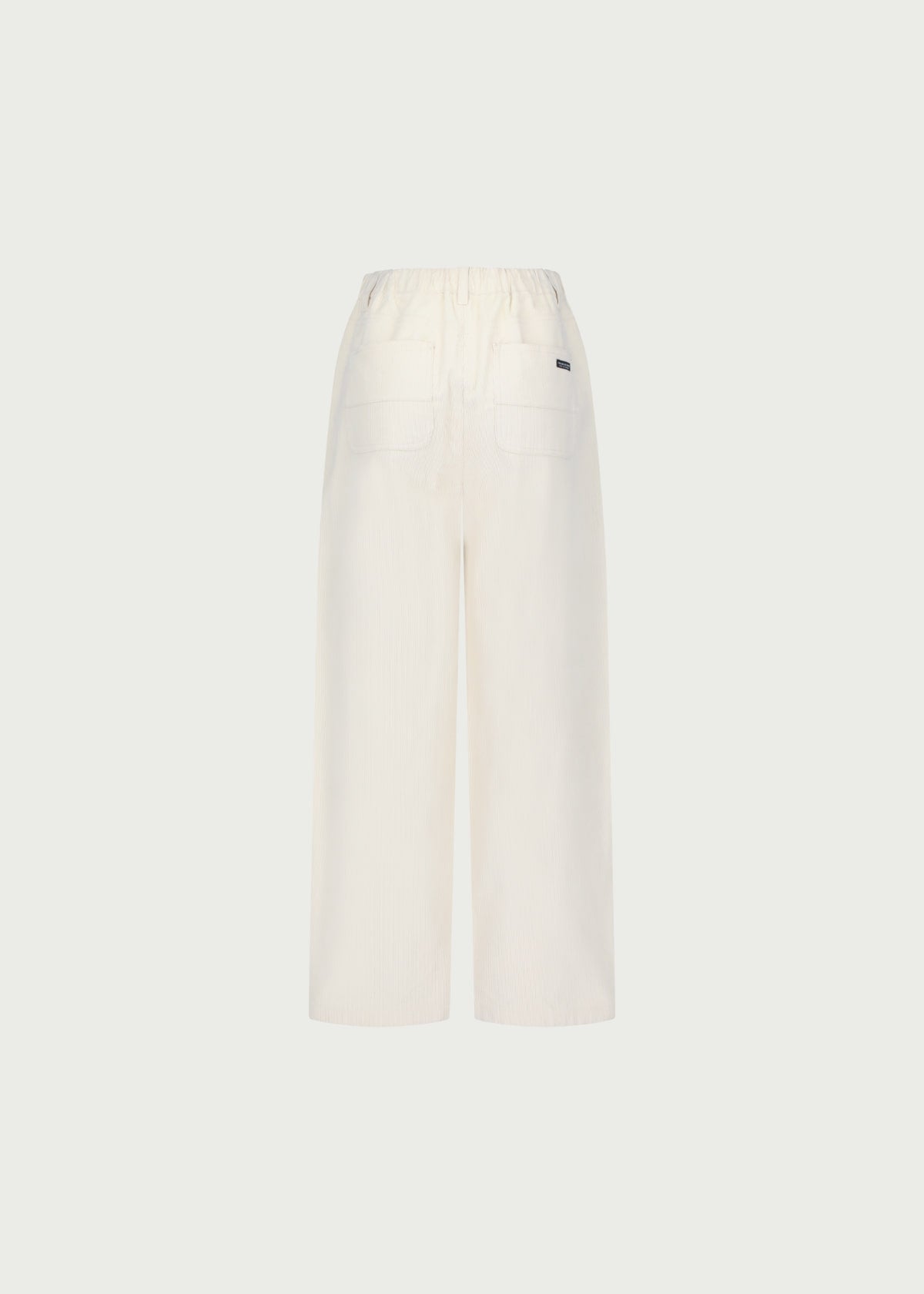 Depound corduroy back banding pants - ivory