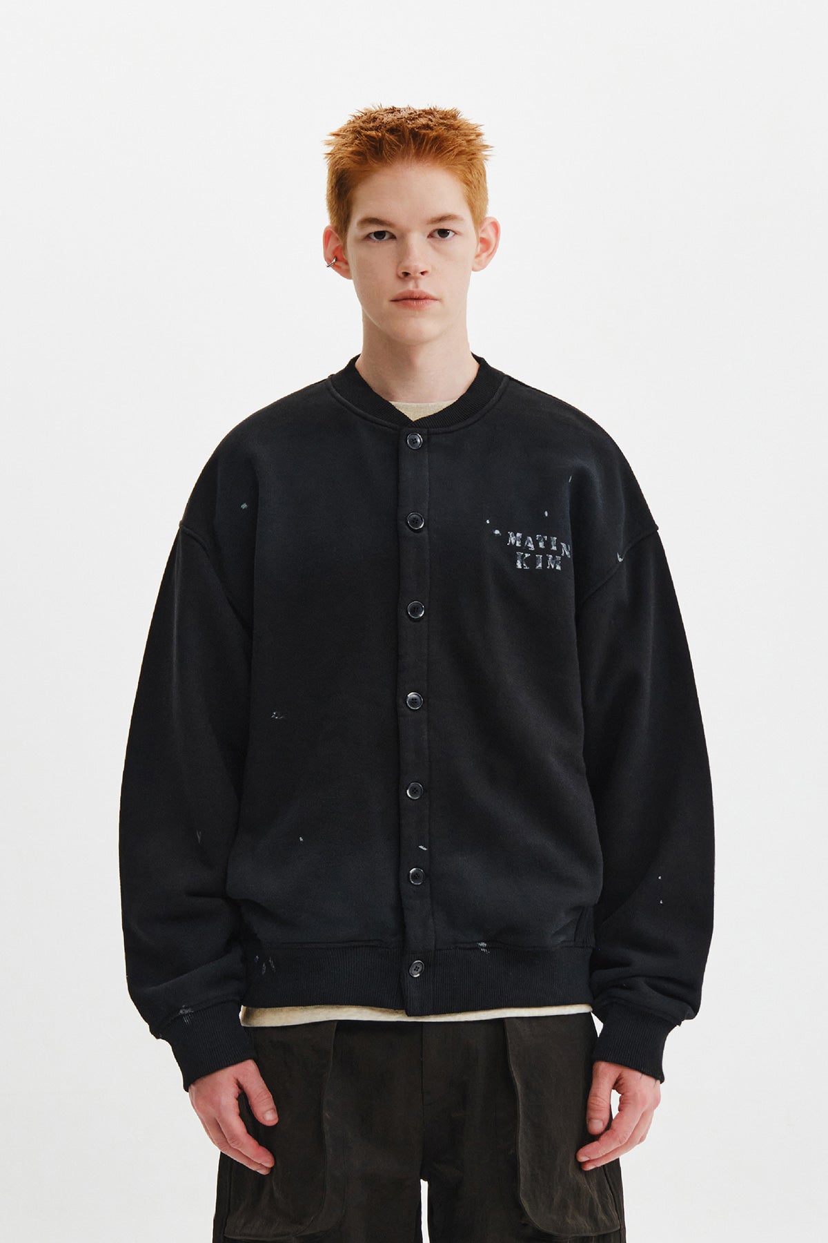 Matinkim Dusty Washed Button UP Jumper IN Black