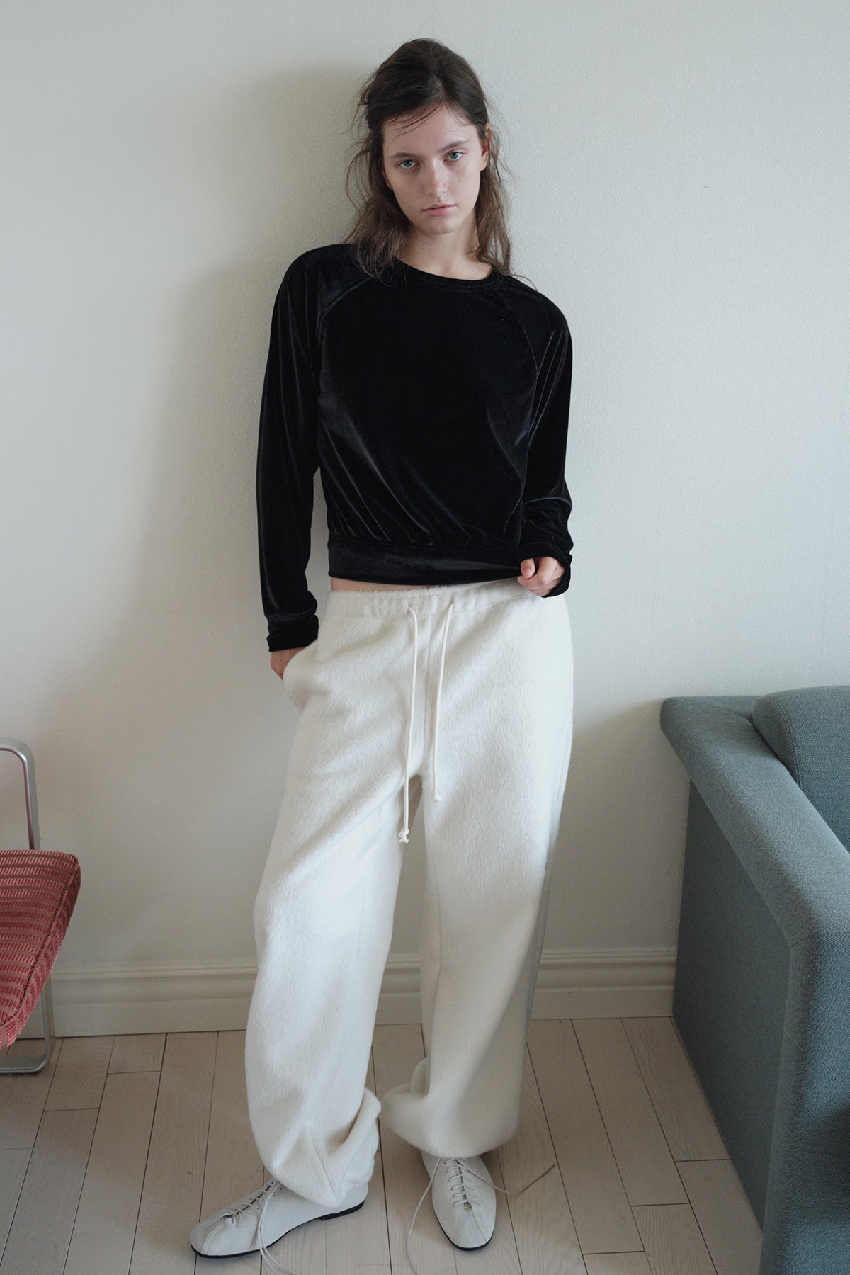 Overdueflair Wool Over Jogger Pants Ivory