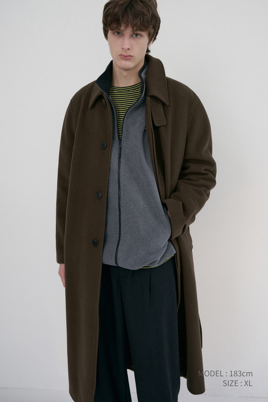Dunst Unisex Belted Cashmere Mac Coat Mocha Brown