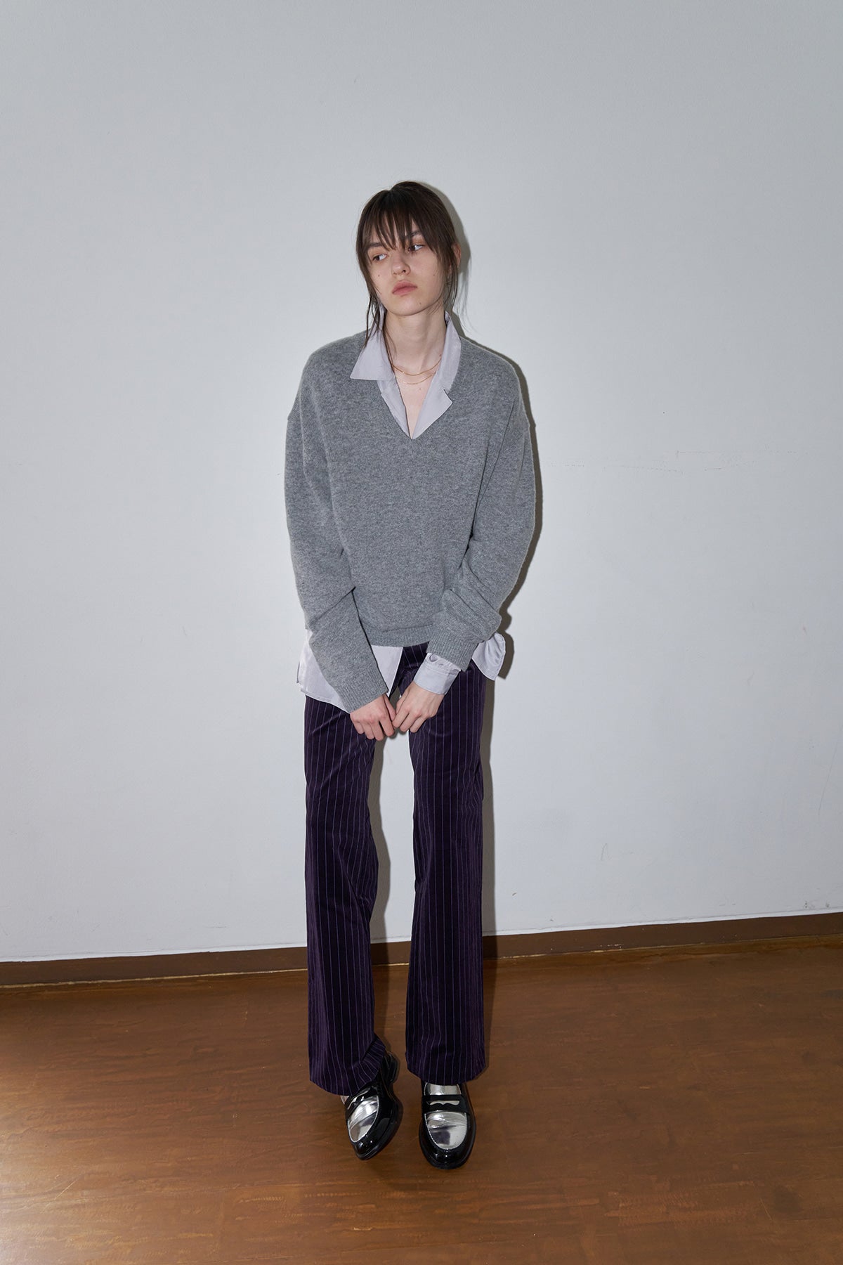 Overdueflair Classic Straight Slacks Purple