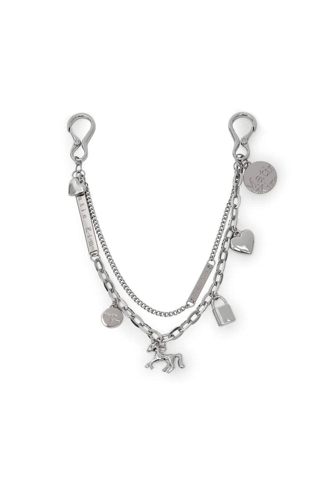 Matinkim Matin Double Metal Chain Strap IN Silver