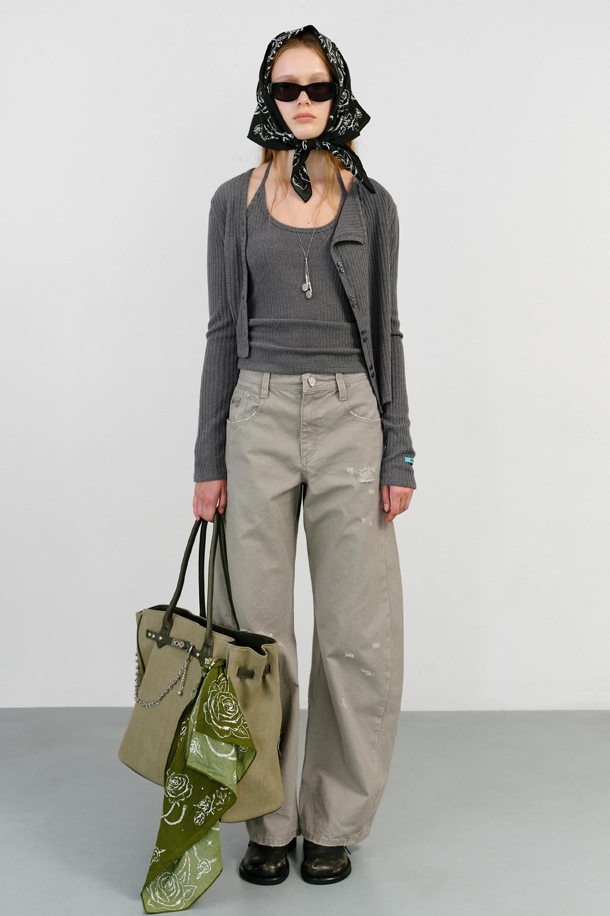 Instantfunk Arch Fit Canvas Pants - Grey