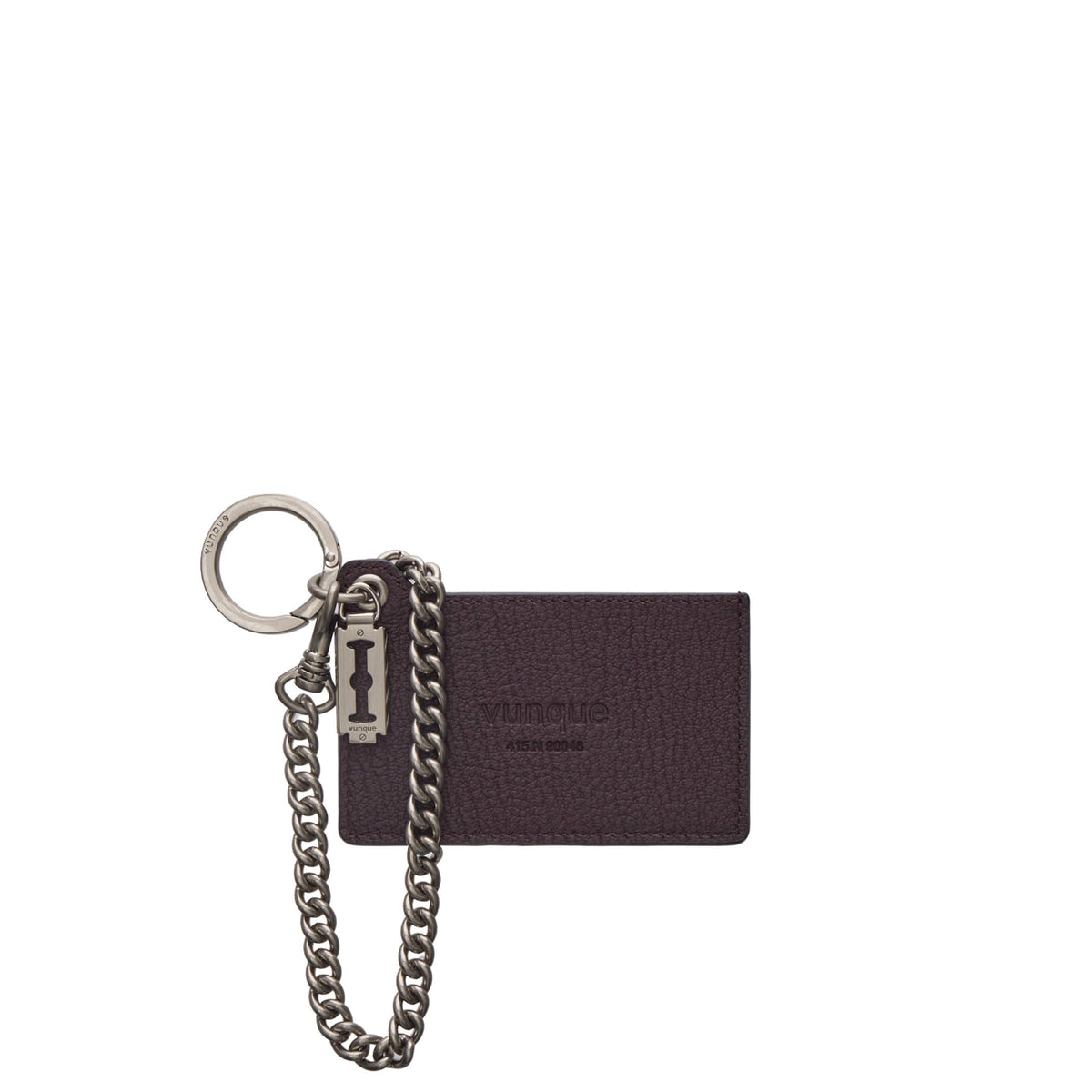 Vunque Perfec Motor Chain Card Holder Charm Plum Wine