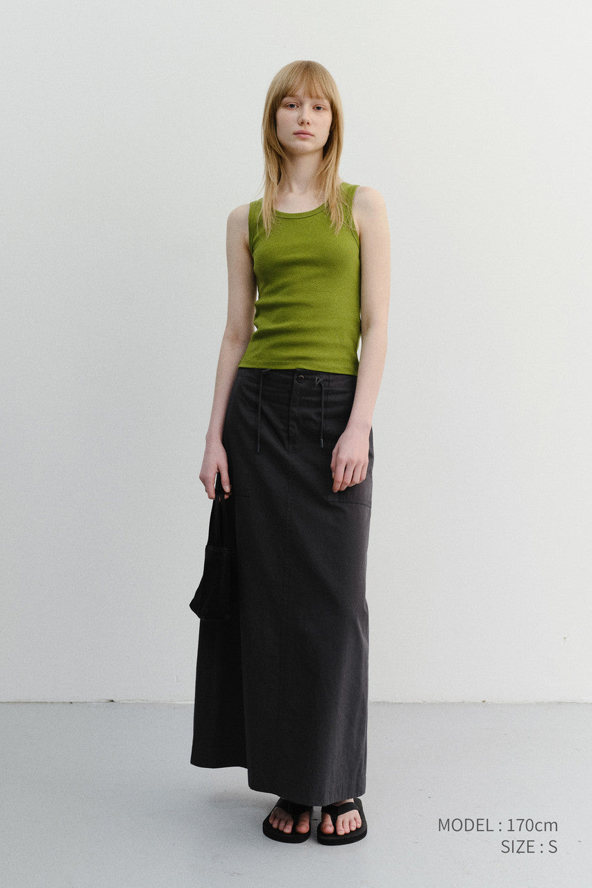 Dunst Essential Sleeveless Top Olive