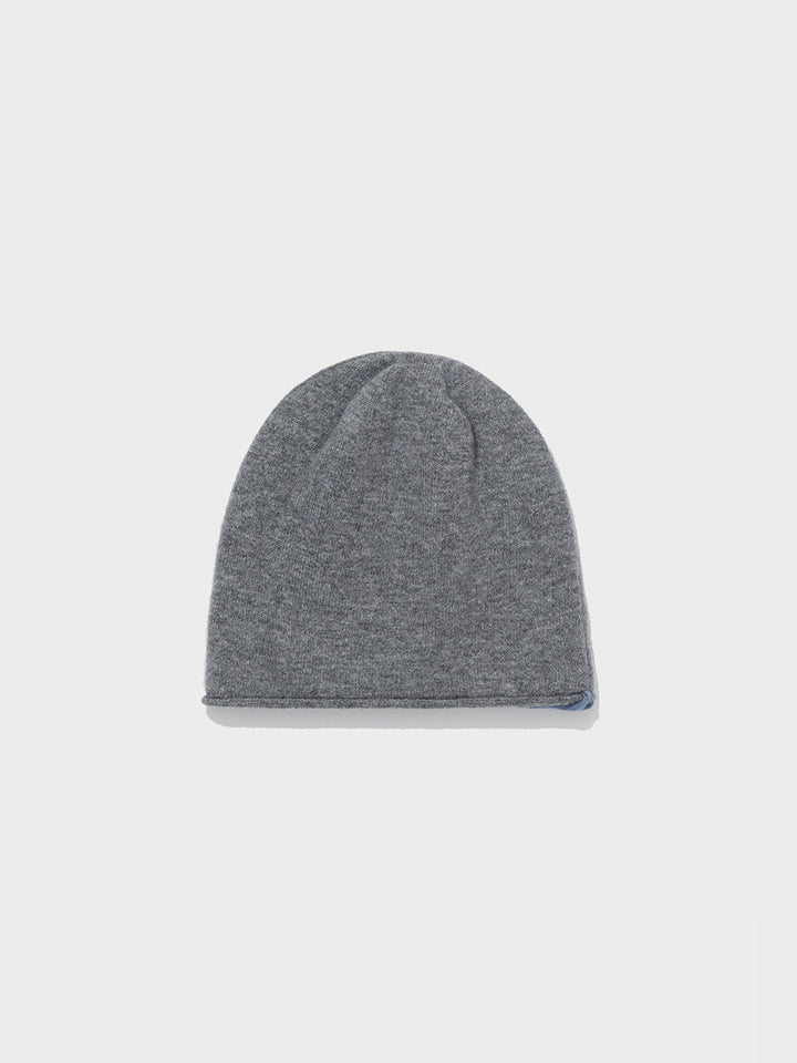 Low Classic Wool Blend Reversible Beanie Melange Grey