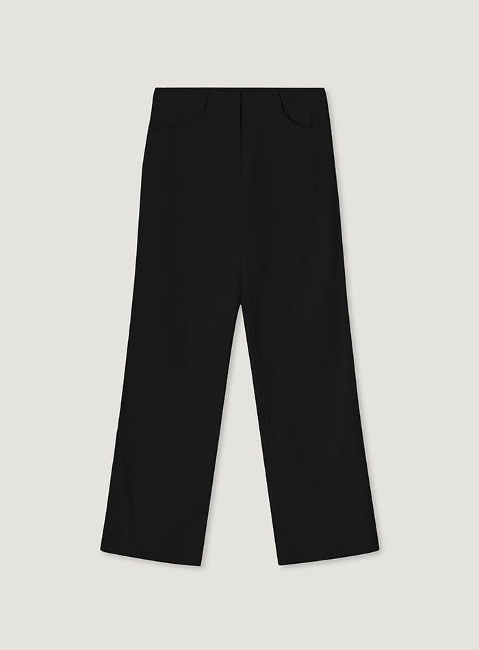 Mango Maniplease Plain Cotton Pants