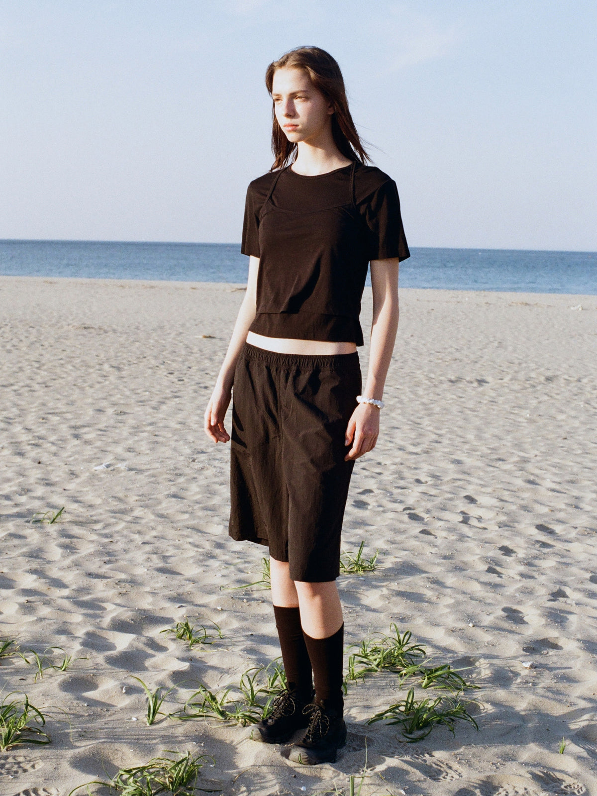 Low Classic Layered Short Sleeve T-Shirt Black