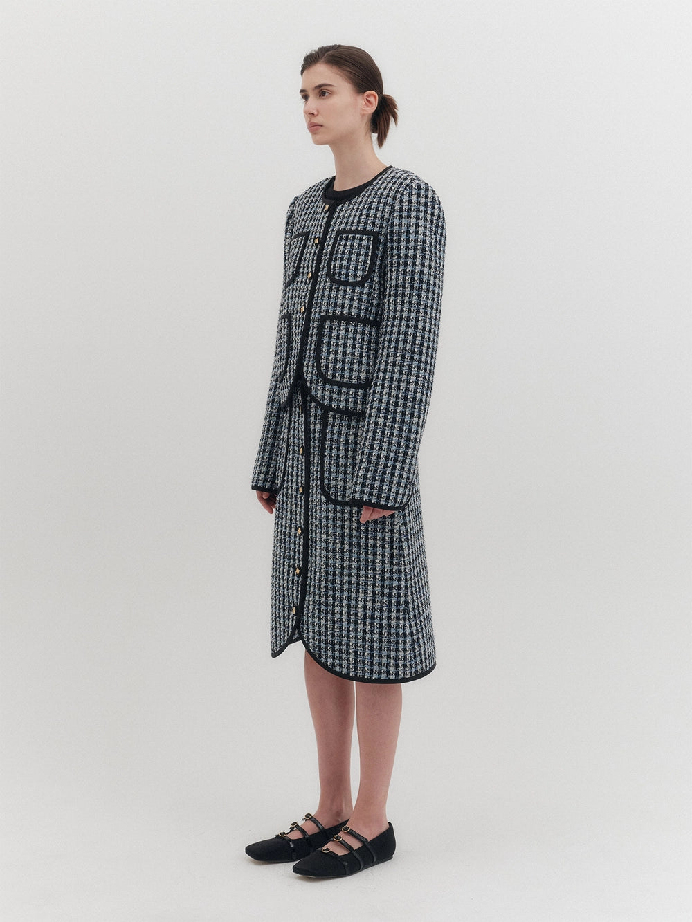 EENK Panel Short Jacket - Blue Multi