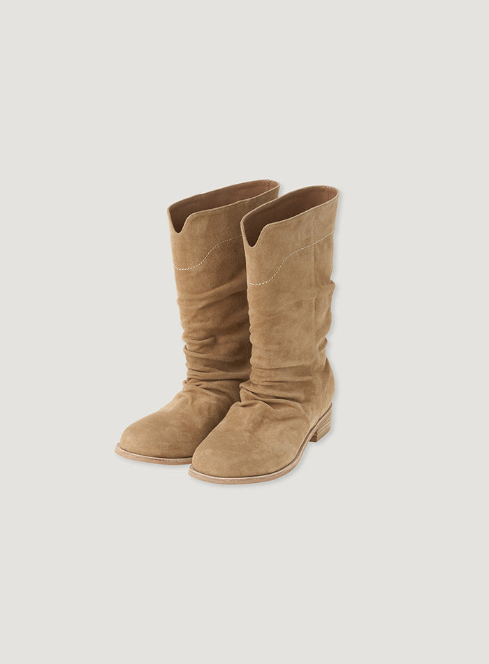 Mango Maniplease Melto Suede Boots Sand Beige