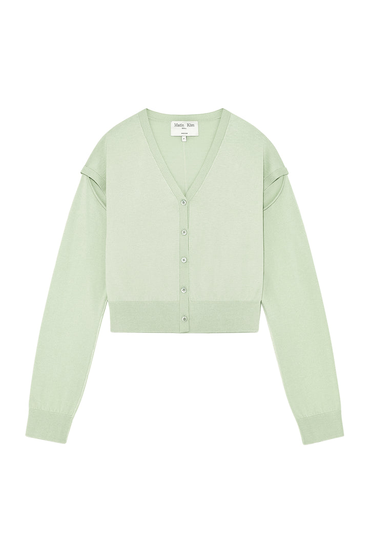 Matinkim Slit Detail Button Cardigan IN Mint
