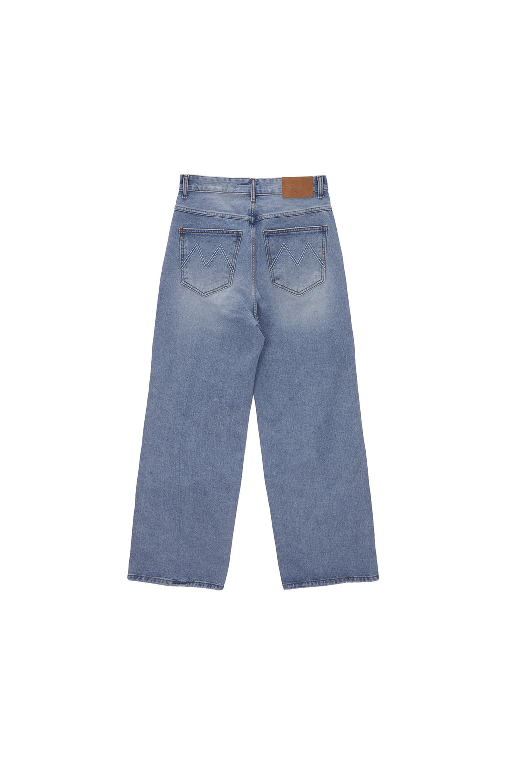 Matinkim Flower Printed Denim Pants IN Light Blue