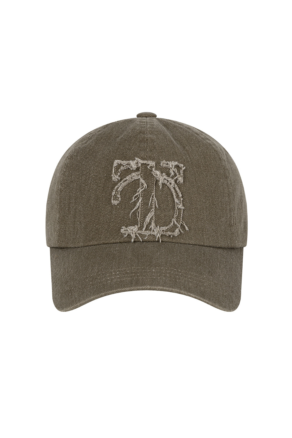 Treemingbird Raw Cut Damage Denim Cap Brown
