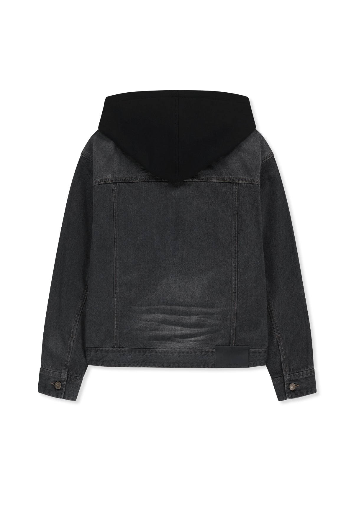 Matinkim Western Panel Hooded Denim Jumper IN Black