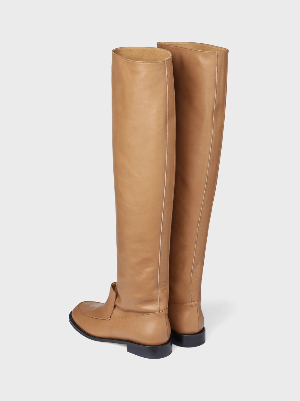 EENK Layered Knee-High Boots - Camel