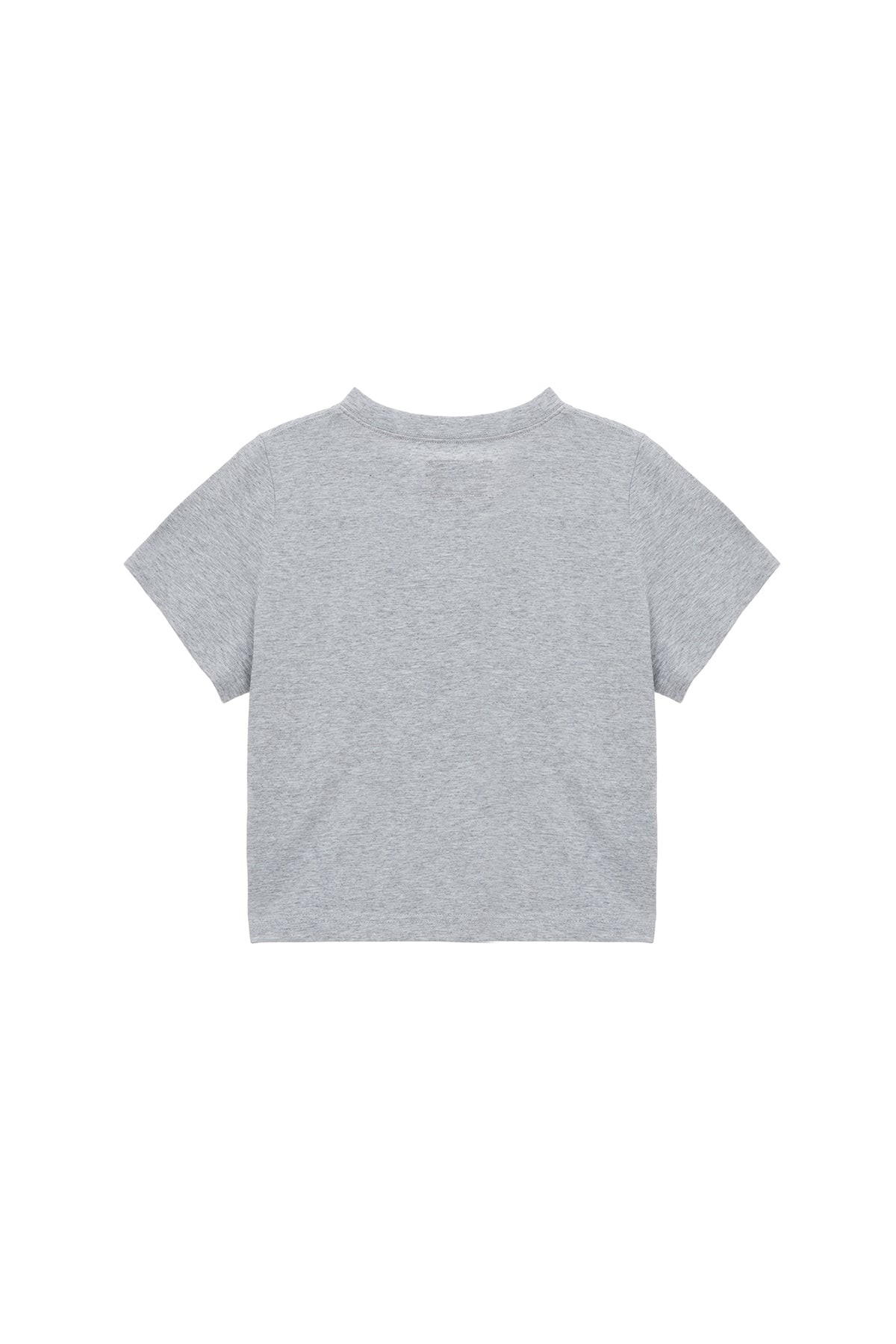 [matinkim] MATIN EMBROIDERY LOGO CROP TOP IN GREY