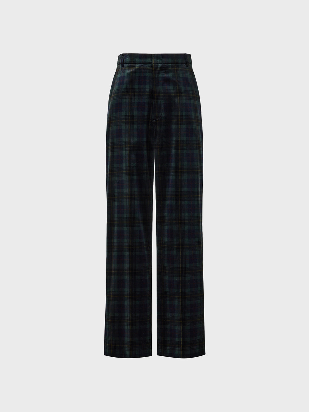 EENK Checked Straight Pants - Navy