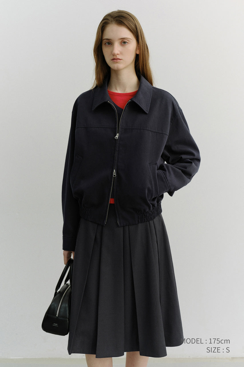 Dunst Volume Pleats Midi Skirt Charcoal Grey