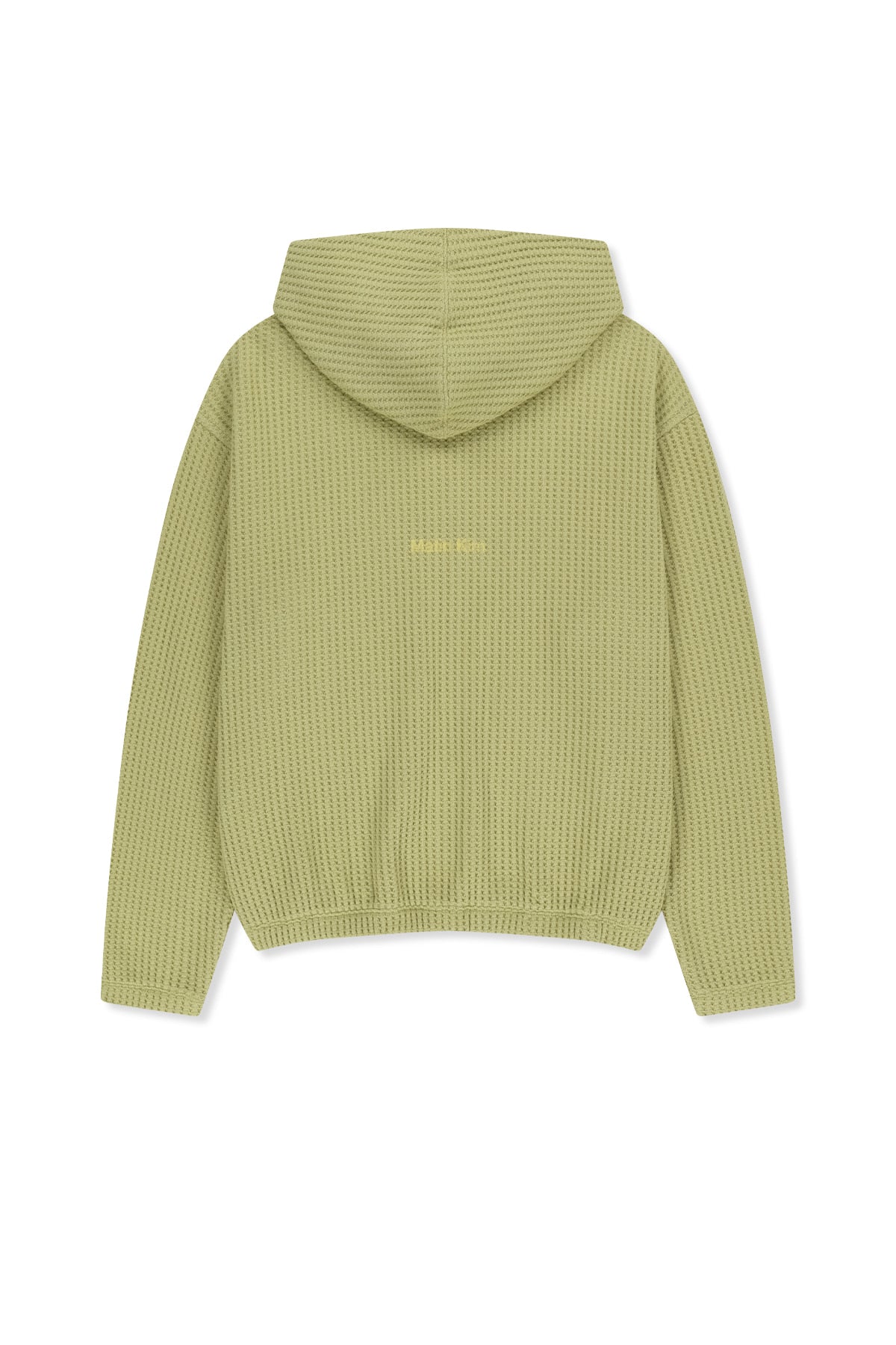 Matinkim Matin Logo Waffle Hoody Zip UP IN Lime