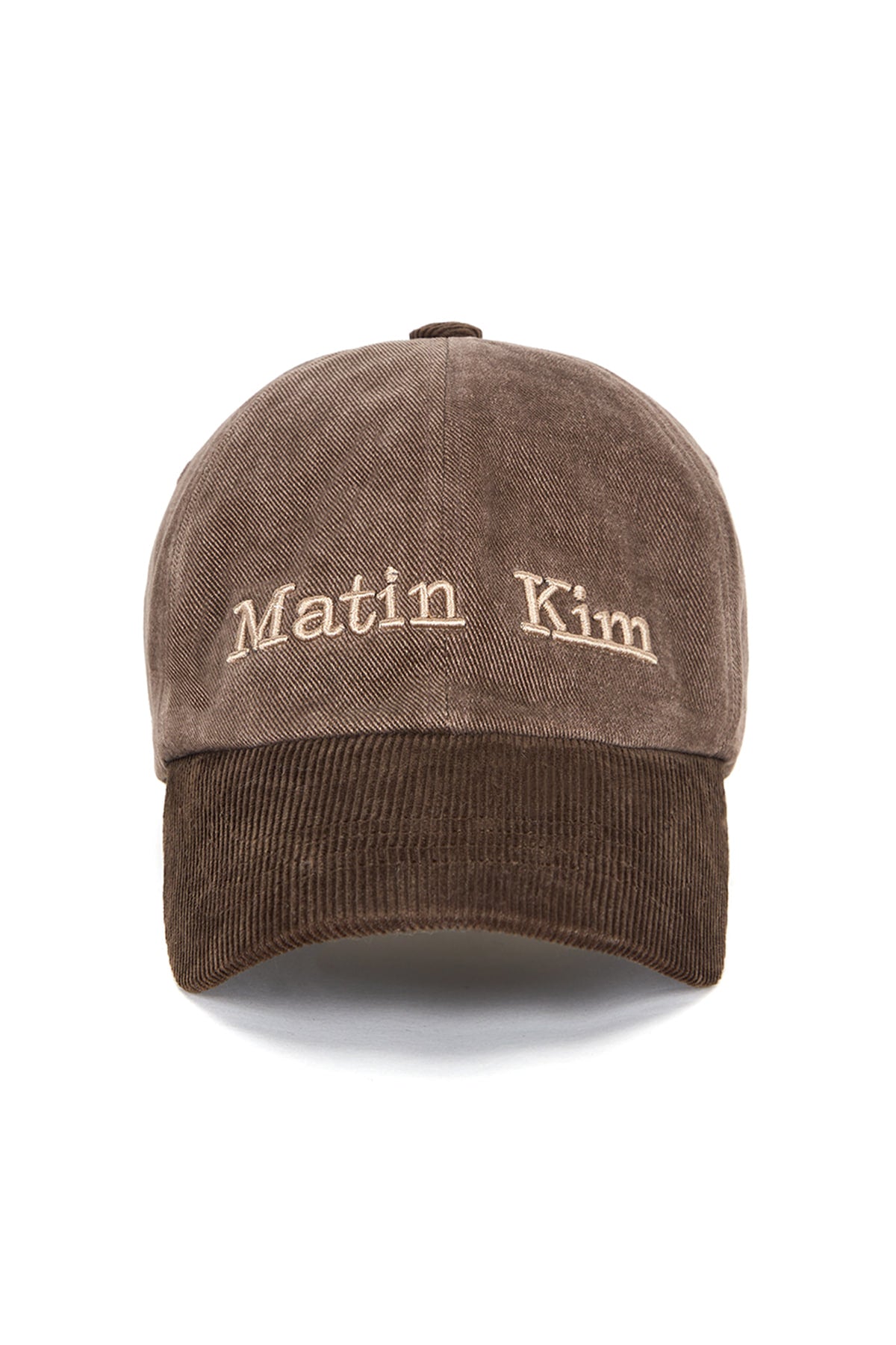 Matinkim Matin Classic Logo Corduroy Brim Ball Cap IN Brown