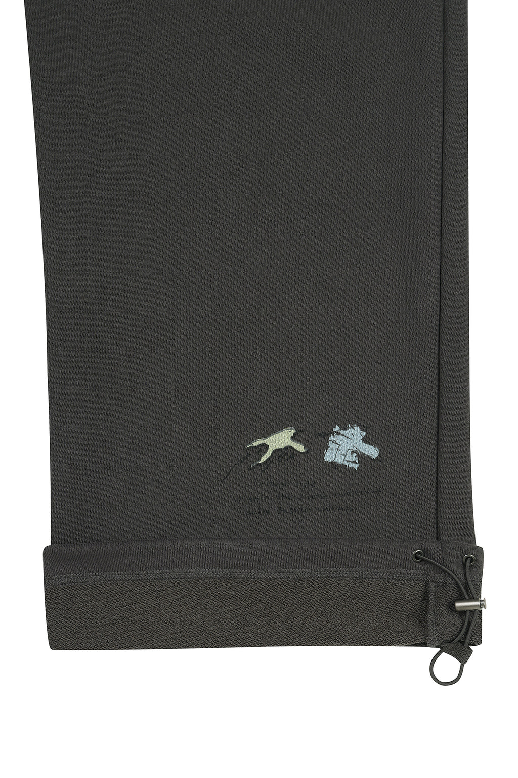 [matinkim] GRAFFITI ARTWORK SWEATPANTS IN CHARCOAL