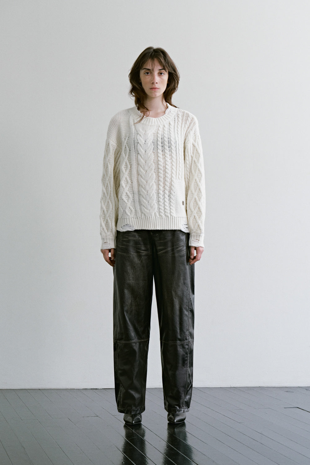 Treemingbird Multi-Texture Knit Pullover Ivory