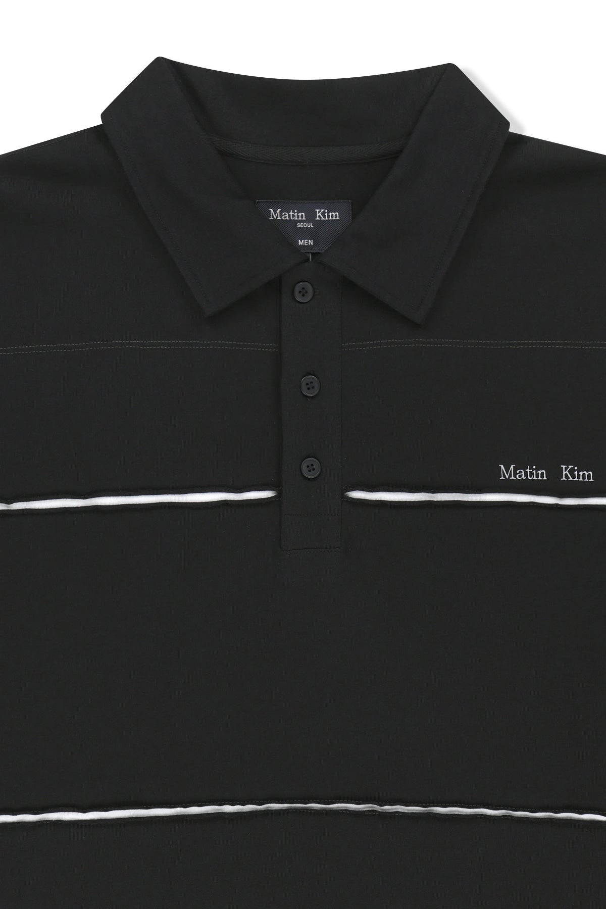 Matinkim Cut Out Block Collar Top For Men IN Black