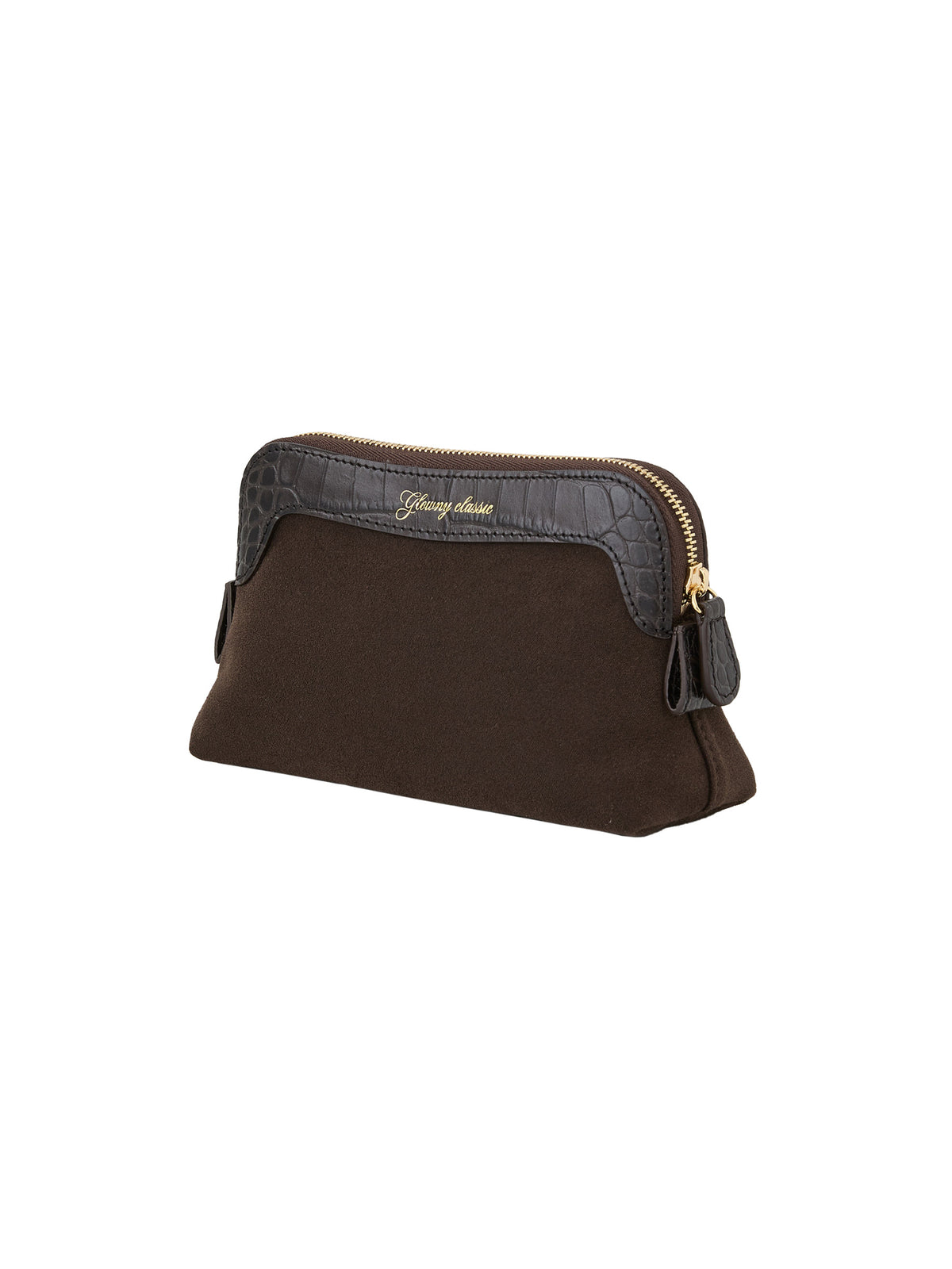 GLOWNY G Crack Leather Pouch (Dark Brown)