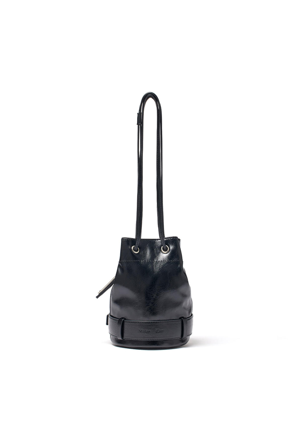 [matinkim] BELTED MINI BUCKET BAG IN BLACK